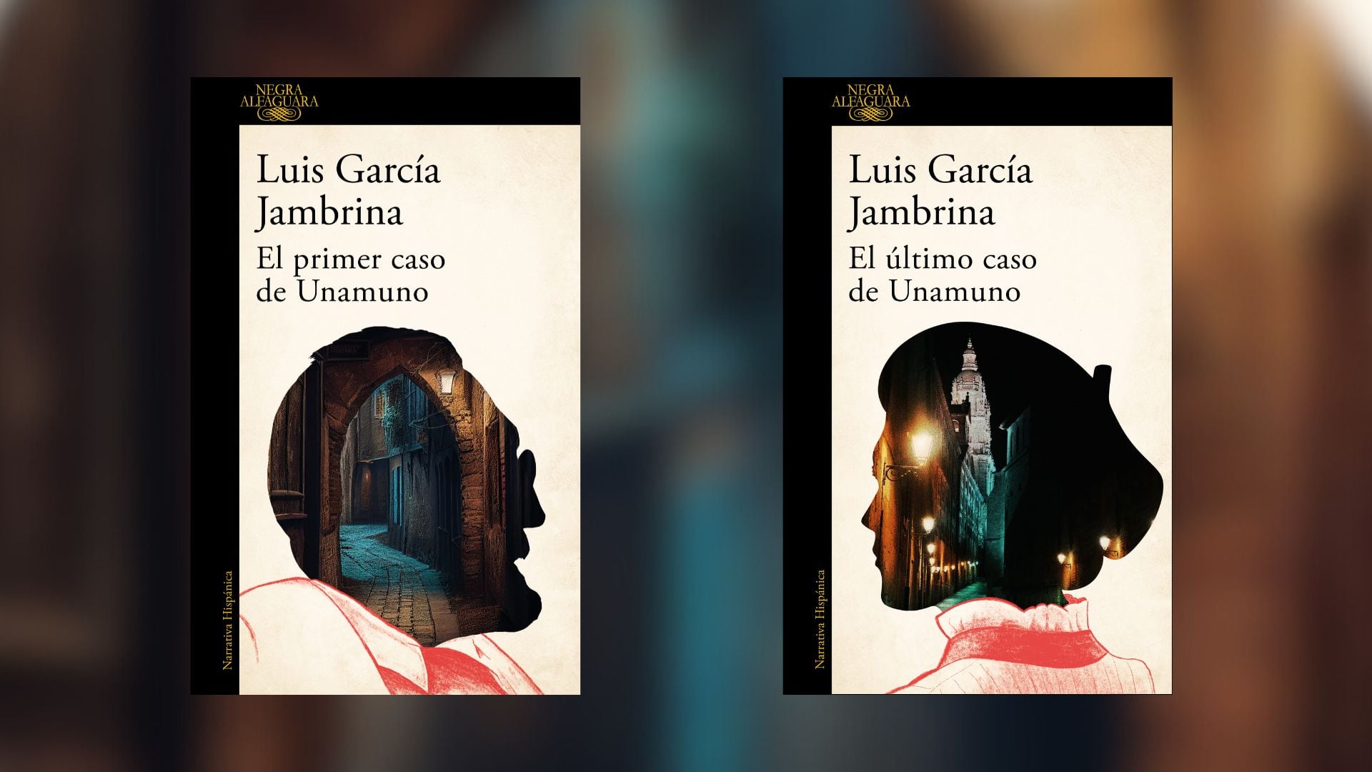 Novelas de Luis García Jambrina en la saga detectivesca de Miguel de Unamuno. (Montaje de Infobae España)