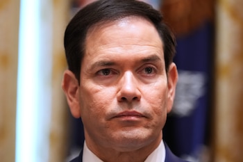 El secretario de Estado Marco Rubio durante una reunión de gabinete en la Casa Blanca, el 27 de mayo de 2026. El martes comparecerá ante el Congreso por primera vez desde el inicio de la guerra con Irán el 28 de febrero. (AP Photo/Jacquelyn Martin)
