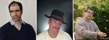 Bruno Dubner, Alejandro Kuropatwa (Crédito: Museo Rodante FoLa) y Guillermo Ueno (Crédito: Matías D’Urso)