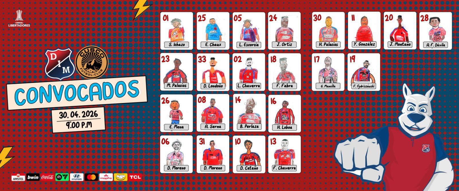 El grupo de jugadores que tendrá el Poderoso de la Montaña-crédito Jefatura de Prensa Independiente Medellín