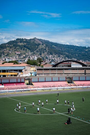 Sporting Cristal entrenó en el estadio de Cajabamba el pasado sábado 30 de marzo.