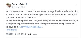 El presidente Gustavo Petro aseguró