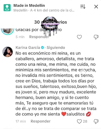 Karina García defendió a su