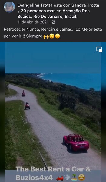 La mujer solía promocionar su