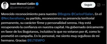 El líder del Nuevo Liberalismo