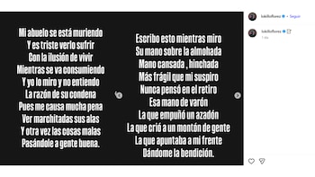 Antes de la muerte, el comediante había publicado en redes sociales que su abuelo se encontraba en un estado grave de salud - crédito @lokilloflorez/ Instagram
