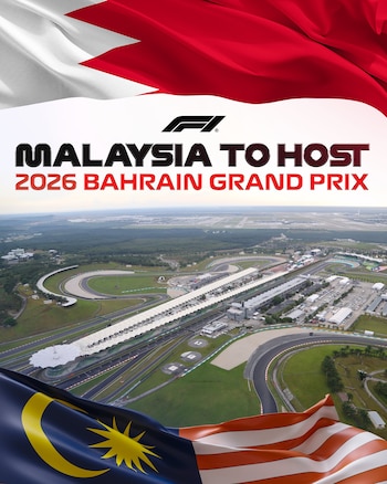 La F1 anunció que el circuito de Sepang, en Malasia, será la sede del GP de Baréin, suspendido por la guerra en Medio Oriente (@F1)