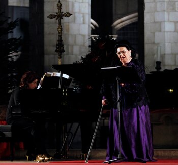 La soprano Montserrat Caballé durante