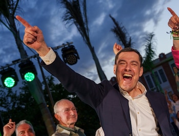 El presidente del PP-A y candidato a la reelección de la Presidencia de la Junta, Juanma Moreno (Francisco J. Olmo / Europa Press)