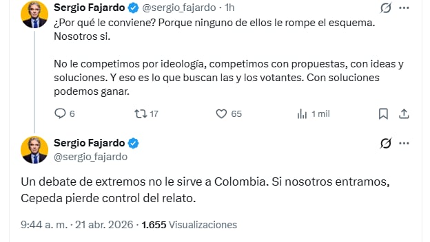 - crédito @sergio_fajardo/X
