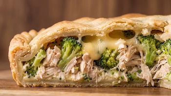 Receta de tarta de pollo con brócoli, rápida y fácil