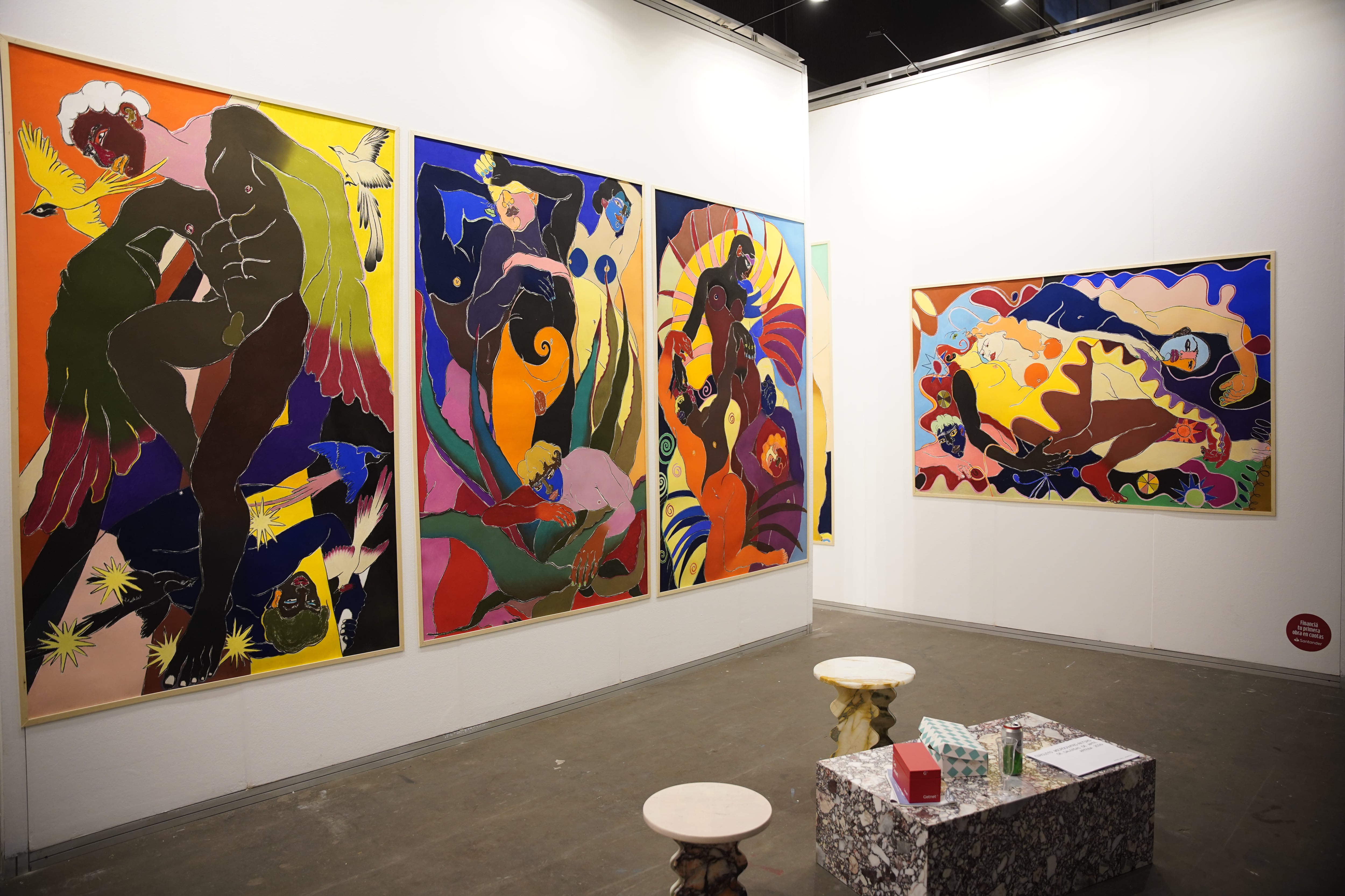 Amparo Viau, en galería Grasa, que regresa a la feria tras haber ganado el Premio en Obra de 2022 (RSFotos)