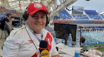 Pierre Manrique durante la transmisión