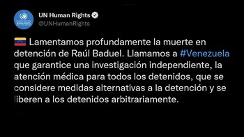 El tuit del Alto Comisionado