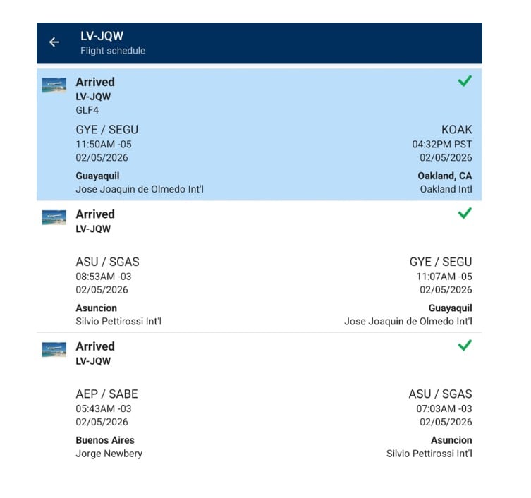 Vuelo de Claudio Chiqui Tapia a California para ver la final del SuperBowl