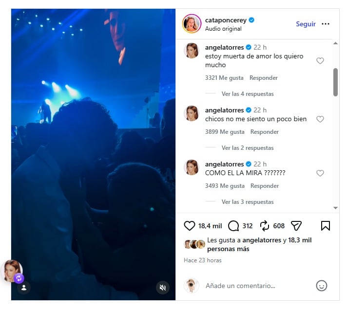 Torres publicó el video en su propio perfil y comentó en la publicación original