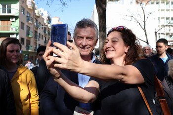 Mauricio Macri, a pura selfie
