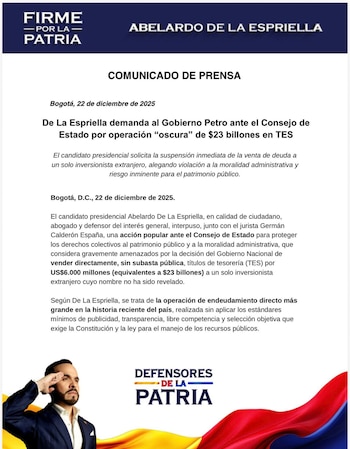 Comunicado de prensa de Los