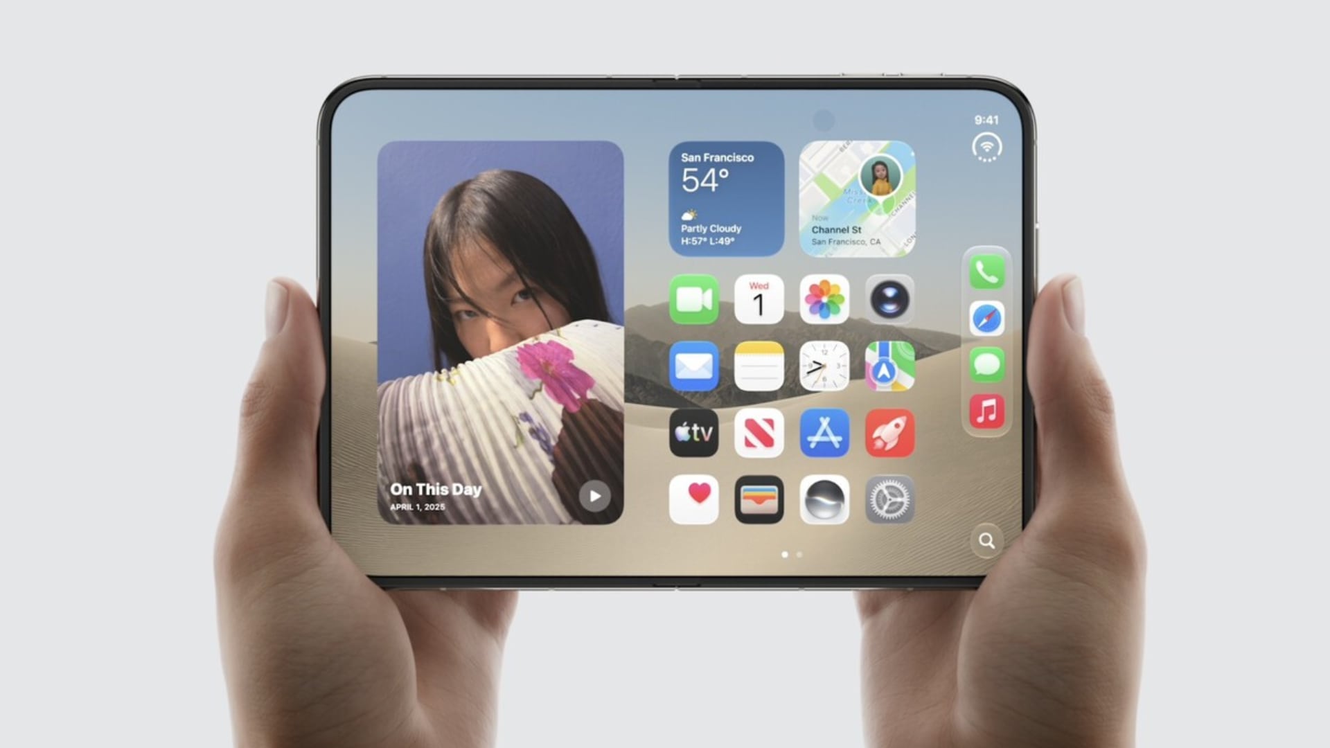 El iPhone Duo se convirtió en el primer teléfono plegable de Apple. (Apple)