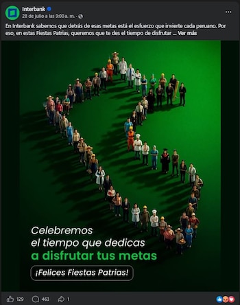 Captura de Facebook de Interbank