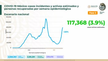 Situación de COVID-19 en México al 28 de julio de 2021 (Foto: SSa)