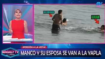 Magaly Medina critica a esposa de Reimond Manco al verla con él en la playa tras separación por infidelidad: “Hay que darse su lugar”