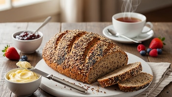 Receta de pan de lino y semillas, rápida y fácil