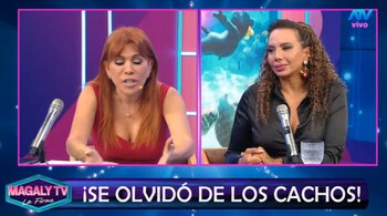 “Lo premió con un viaje”: Magaly cuestiona a Alejandra Baigorria por llevar a Said a España. Captura: Magaly TV La Firme.