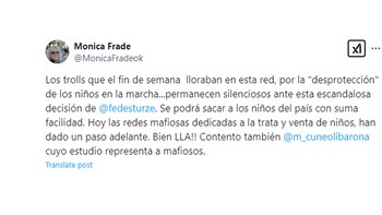 La publicación de una diputada