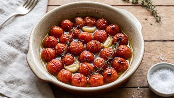 Receta de tomates cherry confitados, rápida y fácil