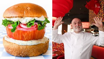 La hamburguesa vegana hecha de