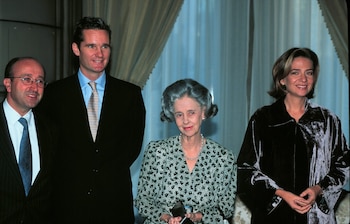 Fabiola de Bélgica junto a