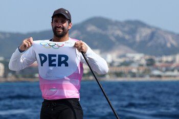 Con su medalla de bronce