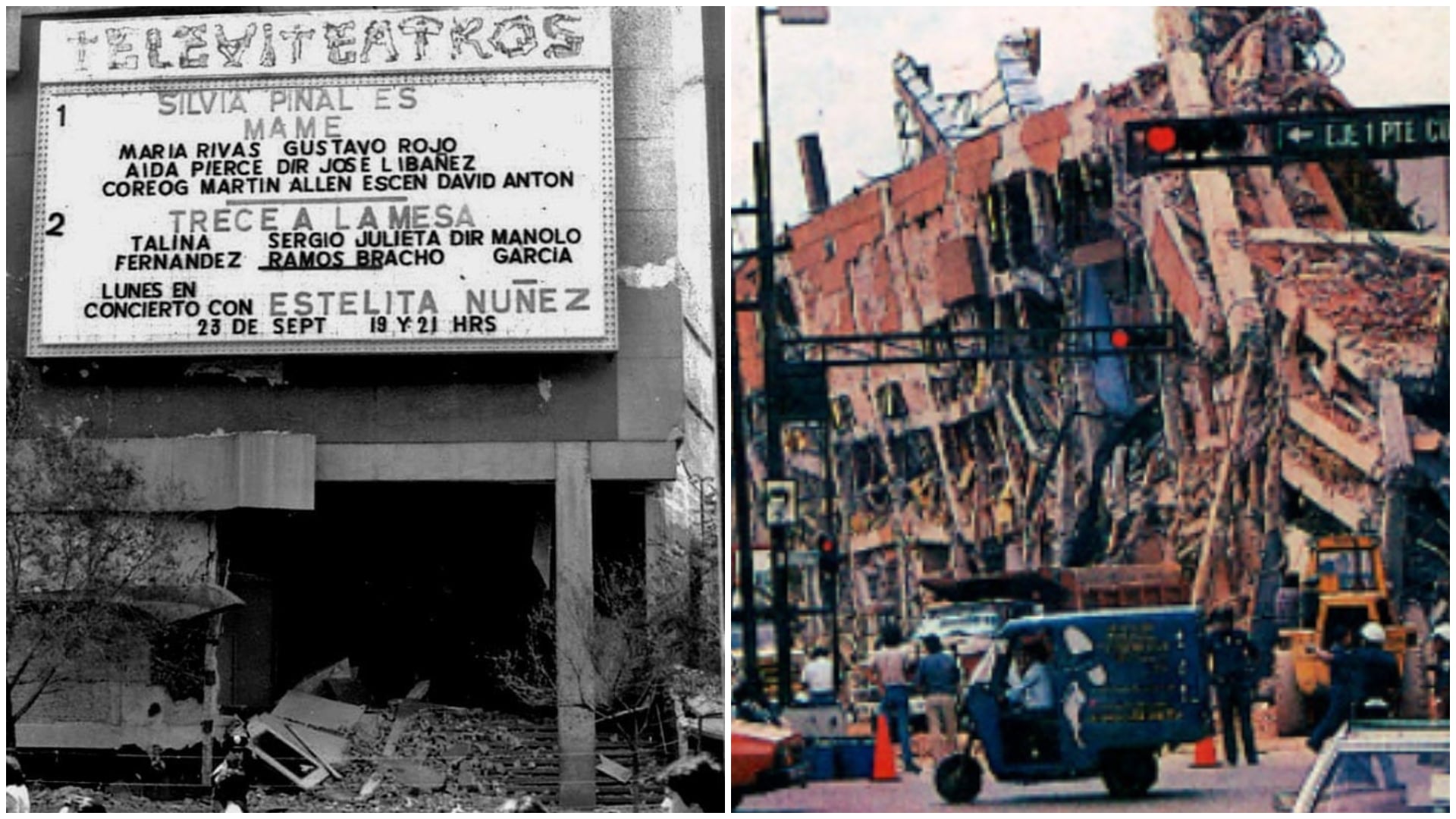 El sismo de 1985 en la Ciudad de México mató a varias figuras del arte y los medios cuando colapsaron edificios en las colonias Juárez y Doctores. Entre ellas se cuentan el músico Rockdrigo González, el mimo belga Frederik Vanmelle y los locutores Sergio Rod, Gustavo Armando Calderón, Ernesto Villanueva y Félix Sordo (Facebook)