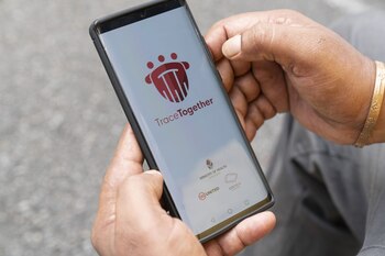 A worker shows the Trace