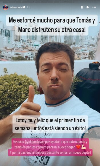 Julián Zucchi agradece a Yiddá