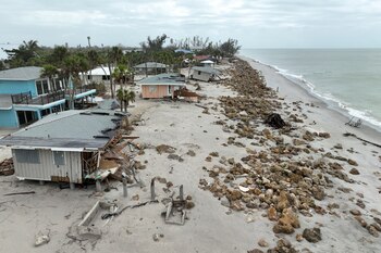 Casas destruidas en Florida, tras