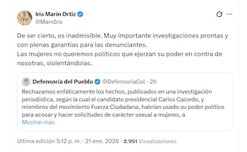 Iris Marín, defensora del Pueblo,