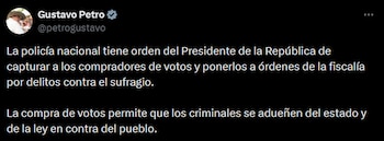 Gustavo Petro se pronunció sobre