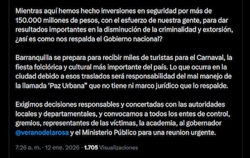 Alejandro Char advierte sobre los