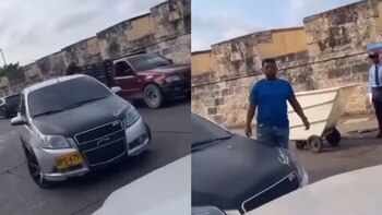 Aun presionada por otros conductores,