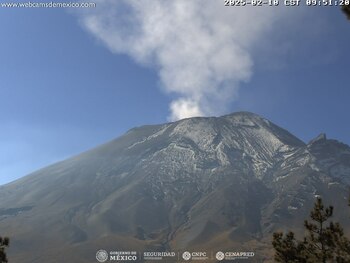 Monitoreo del Popocatépetl este 10