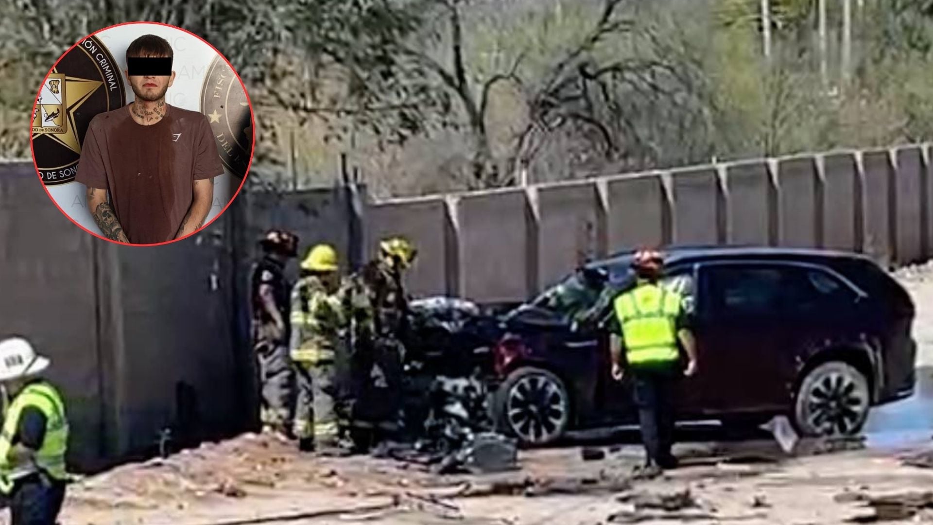Así quedó la camioneta donde intentó escapar. Crédito: Redes Sociales