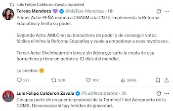 Luis Felipe Calderón expresó preocupación por el incidente ocurrido en el AICM.