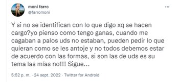 La respuesta de Mónica Farro