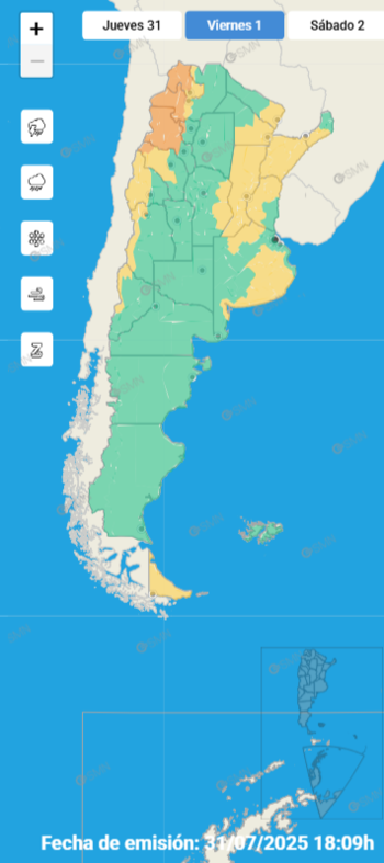 Alerta por lluvias y tormentas fuertes con granizo en Buenos Aires el viernes: informe meteorológico del AMBA - Image 2