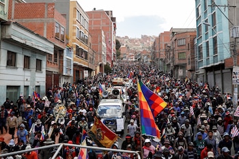 Manifestaciones en respaldo de Evo