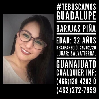 "Lupita" desapareció desde el 29