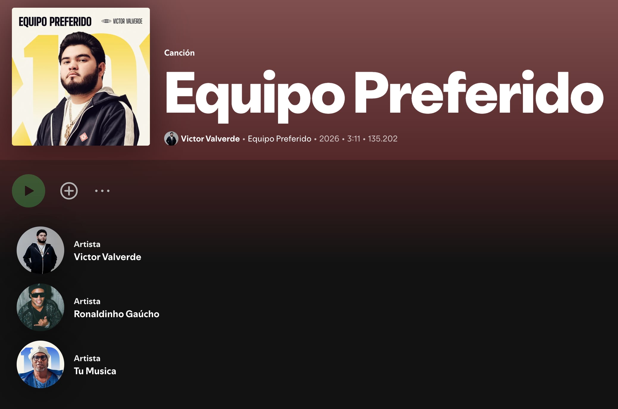 Canción retirada en la plataforma Spotify