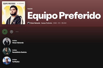 Canción retirada en la plataforma Spotify